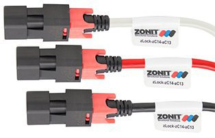 Кабель питания серверный Zonit 2.5м, с фиксируемыми разъемами zLock С14 / С19, (zLock-zC14-14-aC19-2,5m) (на ток 15А)
