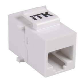 ITK CS7-1C5EU Проходной адаптер кат.5E UTP, RJ45-RJ45, тип Keystone Jack