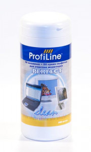 ProfiLine "Perfect Clean" - cухие и влажные салфетки для оптики 50+50