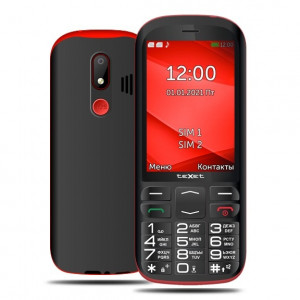 TEXET TM-409B мобильный телефон цвет чёрный-красный