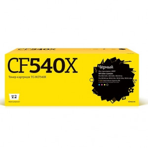 T2 CF540X Картридж для HP Color LaserJet Pro M254/M280/M281 (3200 стр.) чёрный, с чипом
