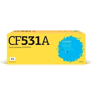 T2 CF531A Картридж для HP Color LaserJet Pro M154a/M154nw/M180n/M181fw (900 стр.) голубой, с чипом