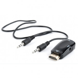 Bion Переходник HDMI 1.4 - VGA и стерео-аудио, 19M/DB15F & miniJack 3.5mm [BXP-A-HDMI-VGA-02]