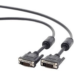 Кабель DVI-D dual link Gembird/Cablexpert , 25M/25M, 4.5м, черный, экран, феррит.кольца, пакет (CC-DVI2-BK-15)