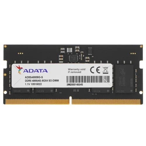 Модуль памяти для ноутбука DDR5 8GB DDR5-4800 AD5S48008G-S, CL40, 1.1V ADATA