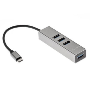 Telecom Переходник USB 3.1 Type-C -->4 USB3.0, Aluminum Shell, 0.2м Telecom <TA310C>