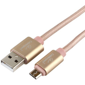 Cablexpert Кабель USB 2.0 CC-U-mUSB02Gd-1M AM/microB, серия Ultra, длина 1м, золотой, блистер