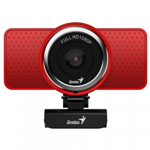 Genius ECam 8000 Red {1080p Full HD, вращается на 360°, универсальное крепление, микрофон, USB}  [32200001401]