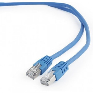 Патч-корд FTP Cablexpert кат.6, 1м, литой, многожильный (синий)