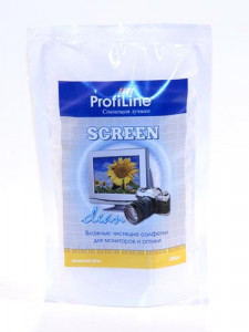 ProfiLine "Screen Clean" Запасной блок с чистящими салфетками  для мониторов 100шт. 