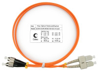 Cabeus FOP-62-SC-FC-1m Шнур оптический duplex SC-FC 62,5/125 mm 1м LSZH Cabeus FOP-62-SC-FC-1m Шнур оптический duplex SC-FC 62,5/125 mm 1м LSZH