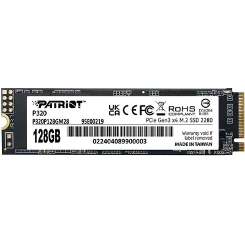 Накопитель SSD Patriot PCIe 3.0 x4 128GB P320P128GM28 P320 M.2 2280