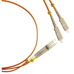 Hyperline FC-D2-50-LC/­PR-SC/­PR-H-2M-LSZH-OR (FC-50-LC-SC-PC-2M) Патч-корд волоконно-оптический (шнур) MM 50/­125, LC-SC, duplex, LSZH, 2 м 