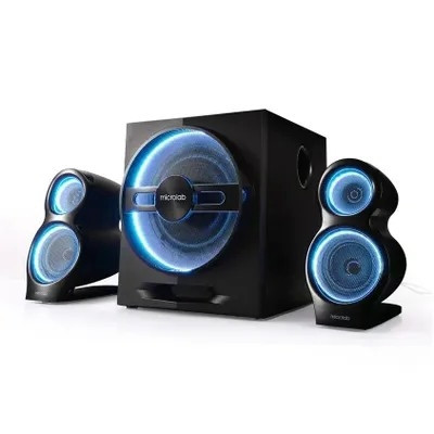 MICROLAB T10 черный {56 Вт, Распределение мощности: 16 Вт x 2 + 24 Вт (THD10?), Гармонические искажения: < 1 % (12 Вт при 1 кГц), Частотная характеристика: 60 Гц—18 кГц}