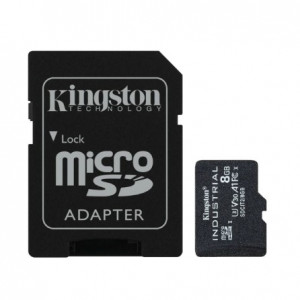 Micro SecureDigital 8Gb Kingston Class10  <SDCIT2/8GB> Industrial Temperature Class UHS-I с адаптером