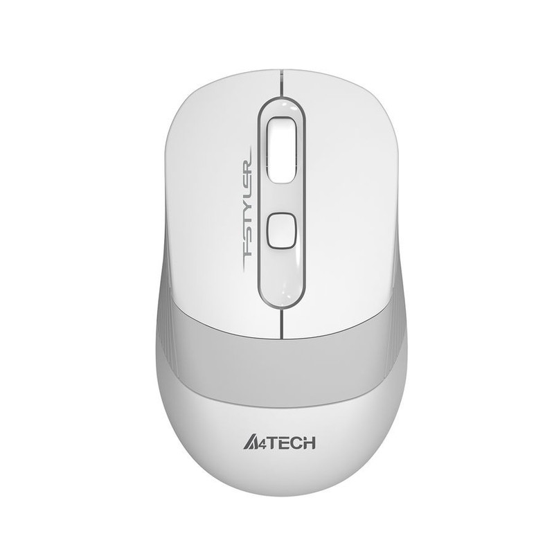 Мышь A4Tech Fstyler FG10S белый/серый оптическая (2000dpi) silent беспроводная USB для ноутбука (4bu
