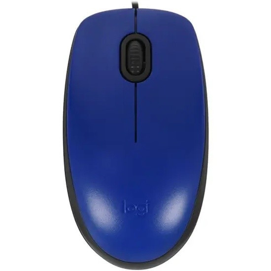 Мышь Logitech M110 Silent Blue [бесшумная, оптическая, 1000dpi, USB, 1.8м] [910-005500]