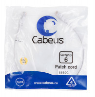 Cabeus PC-UTP-RJ45-Cat.6-0.5m-WH Патч-корд U/UTP, категория 6, 2xRJ45/8p8c, неэкранированный, белый, PVC, 0.5м Cabeus PC-UTP-RJ45-Cat.6-0.5m-WH Патч-корд U/UTP, категория 6, 2xRJ45/8p8c, неэкранированный, белый, PVC, 0.5м
