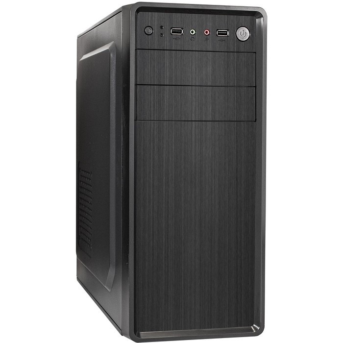 ExeGate EX283731RUS  Корпус Miditower ExeGate XP-401-400W-12 (ATX, БП XP400 с вент. 12см, 2*USB, аудио, черный)