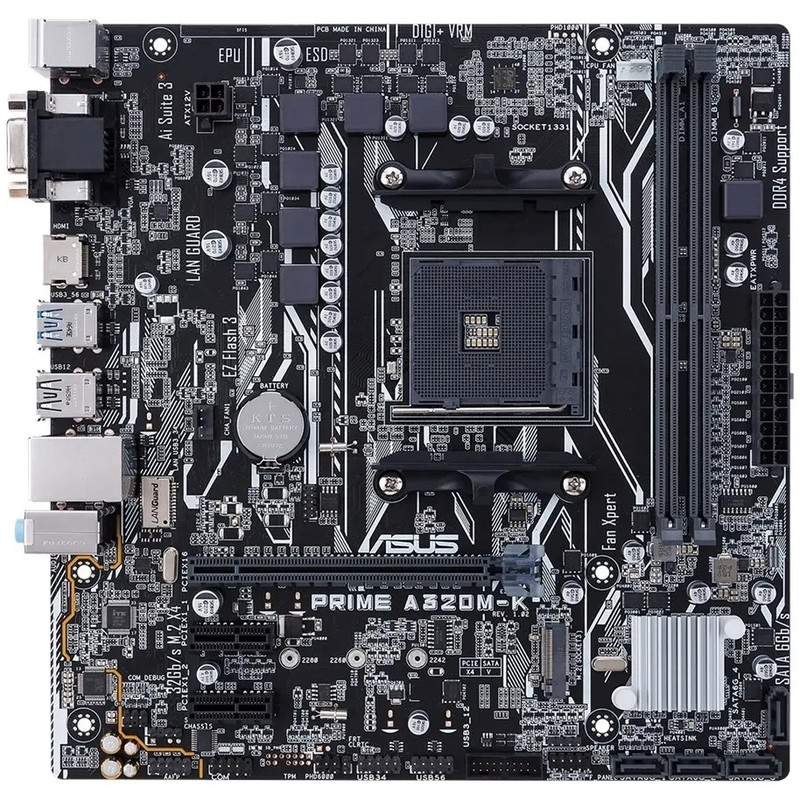 ASUS PRIME A320M-K/CSM RTL {Soc-AM4, AMD A320 2xDDR4 mATX AC`97 8ch(7.1) GbLAN RAID+VGA+HDMI}