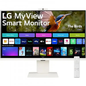 Монитор LG LCD 32SR85U-W/ LG MyView 32SR85U-W 31.5'' 4K UHD Smart Monitor, IPS, 400cd/m2, 16:9, 5мс (GtG), 60Hz, 178/178, speakers 5Wx2, webcamera, внешний БП, USB Type-C(90W), 2xHDMI, USB, VESA 100x1