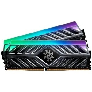 Модуль памяти ADATA   32GB (2x16GB) DDR4 UDIMM, XPG SPECTRIX D41, 3200MHz CL16-20-20, 1.35V, RGB, Серый Радиатор