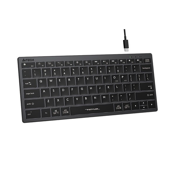 Клавиатура A4Tech Fstyler FX61 серый USB slim LED (FX61 GREY)