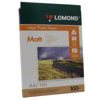 LOMOND 0102002 Матовая бумага 2х А4, 100г/м2, 100 листов 