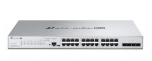 TP-Link S5500-24GP4F Управляемый коммутатор Omada Pro уровня 2+ с 24 гигабитными портами PoE+ и 4 портами SFP
