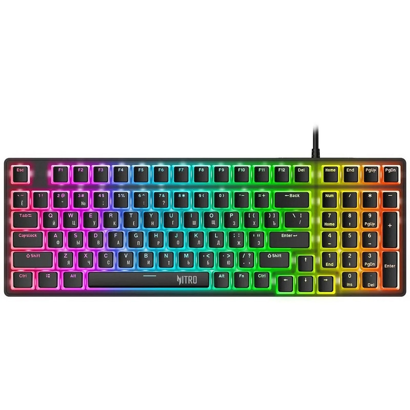 Acer Nitro OKW303 механическая черный/серый USB for gamer LED (ZL.KBDCC.01D)