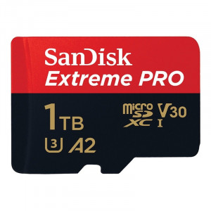 Карта памяти SanDisk Extreme Pro microSD UHS I Card 1TB for 4K Video on Smartphones, Action Cams & Drones 200MB/s Read, 140MB/s Write, Lifetime Warranty
