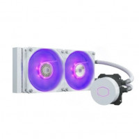 Система охлаждения/ Cooler Master MasterLiquid ML240L V2 RGB White Edition (210W, 240mm, RGB, fans: 2x120mm/62CFM/27dBa/1800rpm, 1700/1200/115X/2066/2011-V3/2011/AM5/AM4/AM3/AM3+/AM2/AM2+/FM2/FM2+/FM1