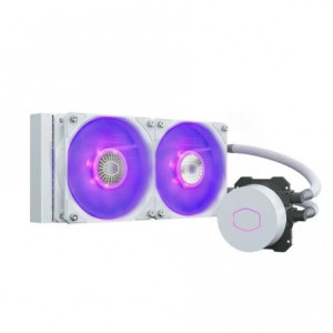 Система охлаждения/ Cooler Master MasterLiquid ML240L V2 RGB White Edition (210W, 240mm, RGB, fans: 2x120mm/62CFM/27dBa/1800rpm, 1700/1200/115X/2066/2011-V3/2011/AM5/AM4/AM3/AM3+/AM2/AM2+/FM2/FM2+/FM1