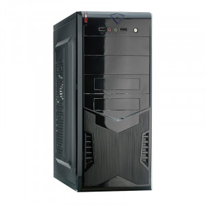 Exegate EX280389RUS Корпус Miditower Exegate CP-604 Black, ATX, <CP500W, 80mm>, 2*USB, Audio
