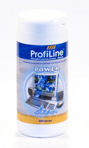 ProfiLine "Power Clean" Туба с универсальными чистящими салфетками 100шт.