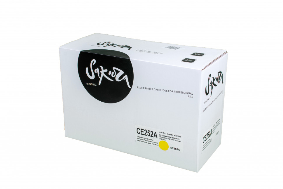 CE252A (HP 504A) Картридж Sakura для HP Color LJ CM3530MFP/CM3530fsMFP/CP3525/CP3525n/CP3525dn/CP3525x, желтый, 7000 к.