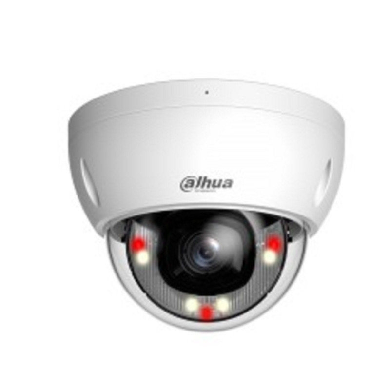 DAHUA DH-IPC-HDBW2449EP-S-IL-0280B Уличная купольная IP-видеокамера Smart Dual Light с ИИ 4Мп, 1/2.9” CMOS, объектив 2.8мм, видеоаналитика, ИК до 30м, LED до 30м, IP67, корпус: металл