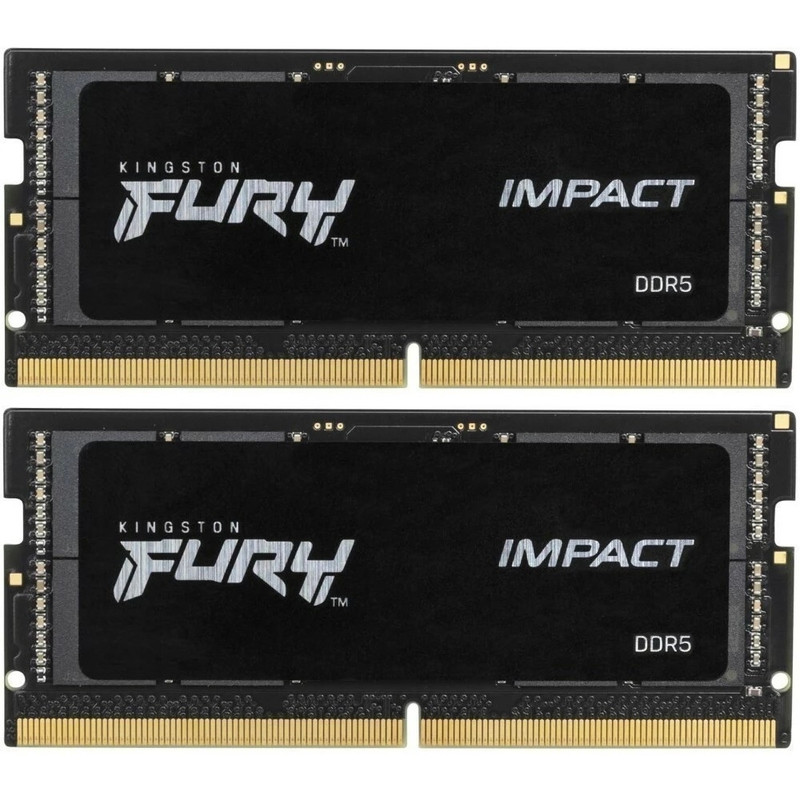 Память оперативная/ Kingston 64GB 5600MT/s  DDR5 CL40 SODIMM (Kit of 2) FURY Impact PnP