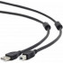 Cablexpert Кабель USB 2.0 Pro CCF2-USB2-AMBM-6, AM/BM, 1.8м, экран, 2феррит.кольца, черный, пакет