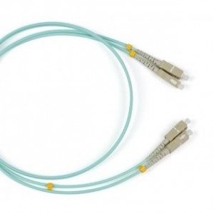 Hyperline FC-D2-503-SC/­PR-SC/­PR-H-1M-LSZH-AQ Патч-корд волоконно-оптический (шнур) MM 50/­125(OM3), SC-SC, 2.0 мм, duplex, 10G/­40G, LSZH, 1 м