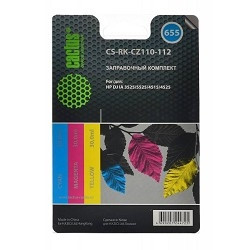 Cactus Заправочный набор Cactus CS-RK-CZ110-112 многоцветный 90мл для HP DJ IA 3525/5525/4515/4525