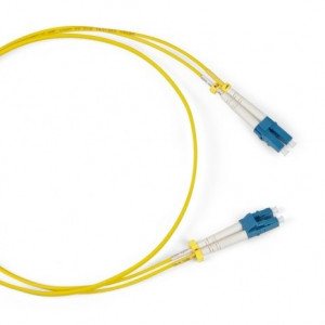 Hyperline FC-D2-9-LC/AR-LC/UR-H-2M-LSZH-YL Патч-корд волоконно-оптический (шнур) SM 9/125 (OS2), LC/APC-LC/UPC, 2.0 мм, duplex, LSZH, 2 м
