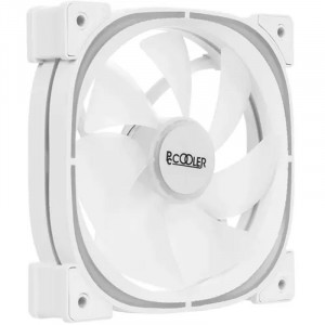 Кулер для корпуса/ PCCooler EF120 ARGB WH (120x120x25mm, 4-pin PWM, ARGB, 37.98CFM, 25.7dBA, 1500RPM, White)