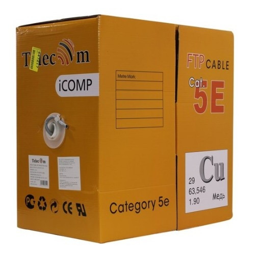 Telecom Кабель S/FTP кат.5e (90м fluke test )  CU медь (бухта 305м) [SFTP4-TC1200C5EP-CU-IS] (6926123464144)