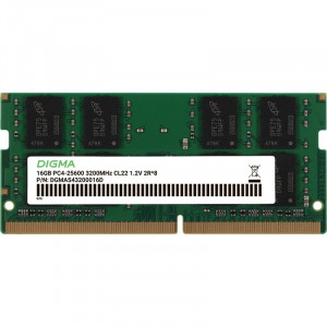 Digma DDR4 SODIMM 16GB DGMAS43200016D PC4-25600, 3200MHz 
