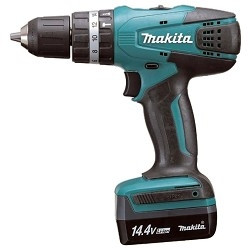 Makita HP347DWE Дрель ак(уд),{14.4В,2х1.5Ач Li-ion,БЗП-10мм,0-400\1400об\м,30\15Нм,1.5кг,чем,G-серия}