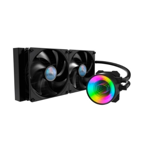 Система охлаждения/ Cooler Master MasterLiquid ML280 Mirror (230W, 280mm, ARGB, fans: 2x140mm/67CFM/27dBa/1400rpm, 1200/115X/2066/2011-V3/2011/AM5/AM4/AM3/AM3+/AM2/AM2+/FM2/FM2+/FM1/1700 only with bra