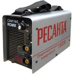 Ресанта САИ 160 65/1 Сварочный аппарат инверторный [65/1] {154В-242В, макс.4,8кВт, 10А-160А, ПВ 70%, напр. холостого хода 80В, напр. 26В, макс. диаметр электрода 4мм, 4,5 кг} 4606059015178