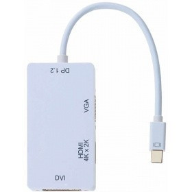 ORIENT Кабель-адаптер C320 4Kx2K Mini DP1.2 M -> HDMI / DVI/ VGA, длина 0.2 метра, белый (30982)
