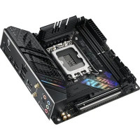 ASUS ROG STRIX B760-I GAMING WIFI (Socket 1700, mini ITX, 2xDDR5(96GB), DP/HDMI, 1xPCIe 5.0x16, 1xLAN (2.5GbE), Wi-Fi, 4xSATA 6Gb/s, 2xM.2, 2xType-C, 3xUSB 3.2, 3xUSB 2.0) ASUS ROG STRIX B760-I GAMING WIFI (Socket 1700, mini ITX, 2xDDR5(96GB), DP/HDMI, 1xPCIe 5.0x16, 1xLAN (2.5GbE), Wi-Fi, 4xSATA 6Gb/s, 2xM.2, 2xType-C, 3xUSB 3.2, 3xUSB 2.0)